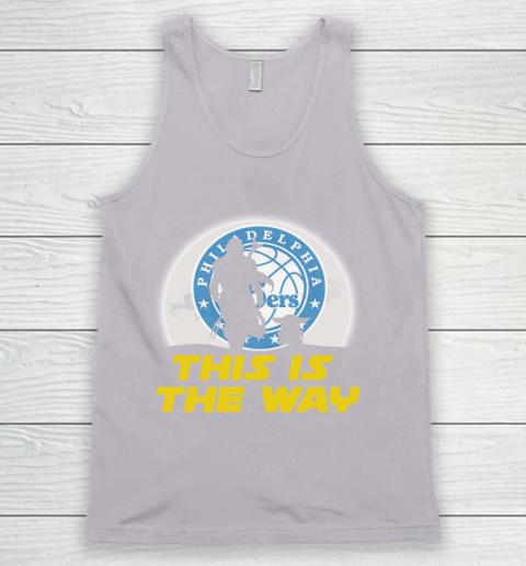 Philadelphia 76ers NBA Basketball Star Wars Yoda And Mandalorian This Is The Way Tank Top 3