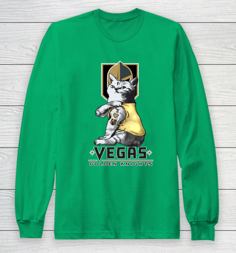 NHL My Cat Loves Vegas Golden Knights Hockey Long Sleeve T-Shirt 4