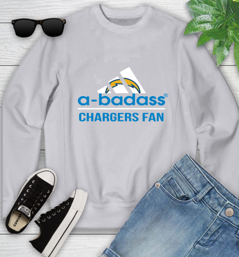 San Diego Chargers NFL Football A Badass Adidas Adoring Fan Sports Youth Sweatshirt 3