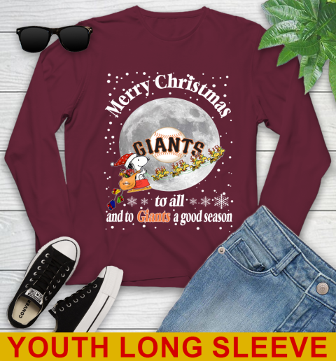 San Francisco Giants Merry Christmas To All And To Giants A Good Season MLB Baseball Sports Youth Long Sleeve 6