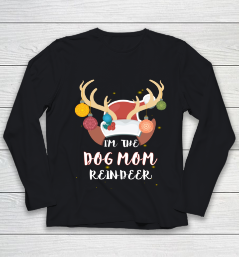 Funny Dog Mom Reindeer Group Matching Family Costume X Mas Youth Long Sleeve