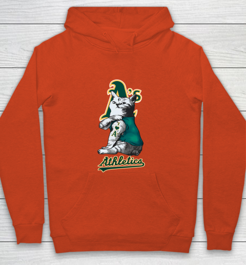 MLB Baseball My Cat Loves Oakland Athletics Youth Hoodie 3