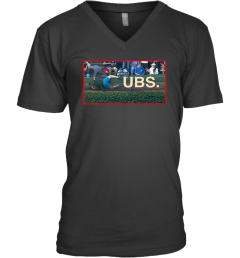 Cubs Basket Man Premium V-Neck T-Shirt