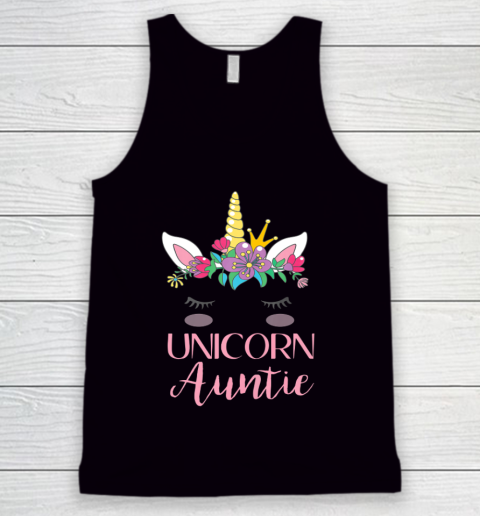 Unicorn Auntie Funny Mother s Day For Aunt Mom Grandma Tank Top