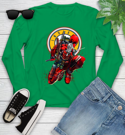NBA Deadpool Marvel Comics Sports Basketball Indiana Pacers Youth Long Sleeve 6