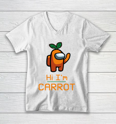 Among Us Shirt IM CARROT ORANGE AMONG A7 V-Neck T-Shirt