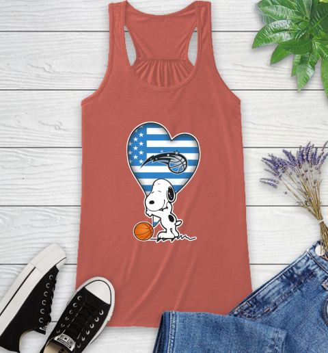 Orlando Magic NBA Basketball The Peanuts Movie Adorable Snoopy Racerback Tank 4