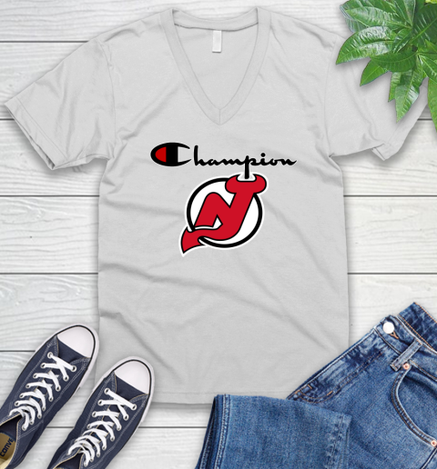 NHL Hockey New Jersey Devils Champion Shirt V-Neck T-Shirt