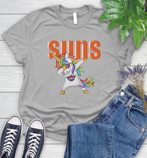 Phoenix Suns NBA Basketball Funny Unicorn Dabbing Sports Women's T-Shirt 5