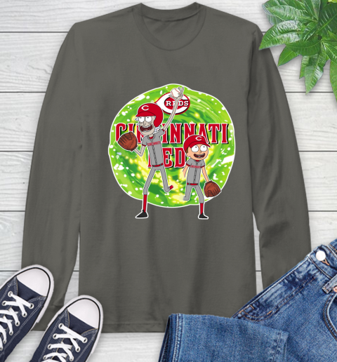 MLB Cincinnati Reds Rick And Morty Baseball Sports Long Sleeve T-Shirt 8