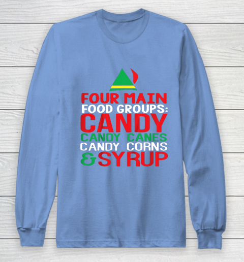 4 Main Food Groups Elf Buddy Christmas Long Sleeve T-Shirt 8