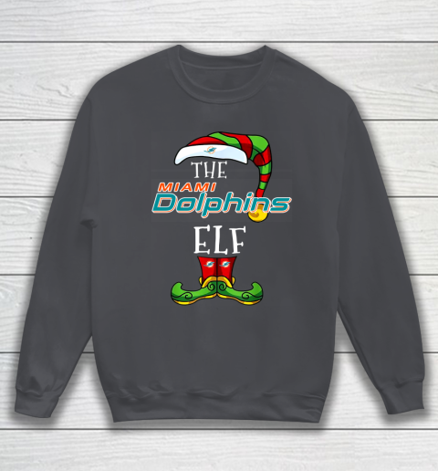 Miami Dolphins Christmas ELF Funny NFL Sweatshirt 4
