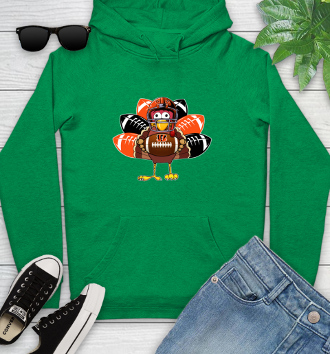 Cincinnati Bengals Turkey Thanksgiving Day Youth Hoodie 7