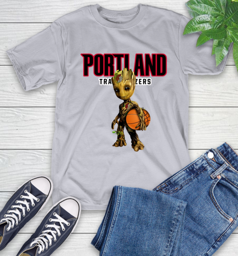 Portland Trail Blazers NBA Basketball Groot Marvel Guardians Of The Galaxy T-Shirt 6