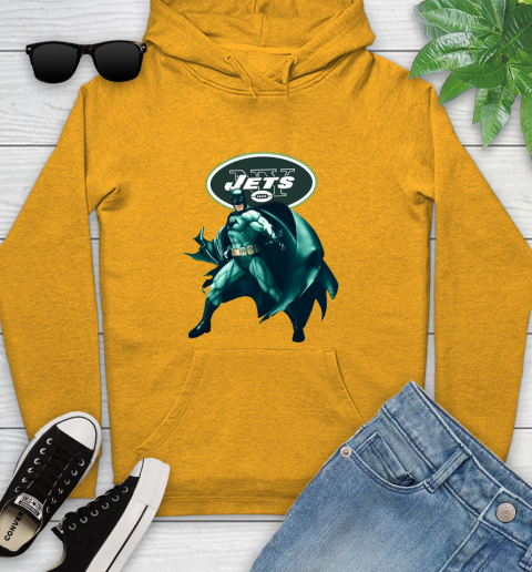 NFL Batman Football Sports New York Jets Youth Hoodie 3