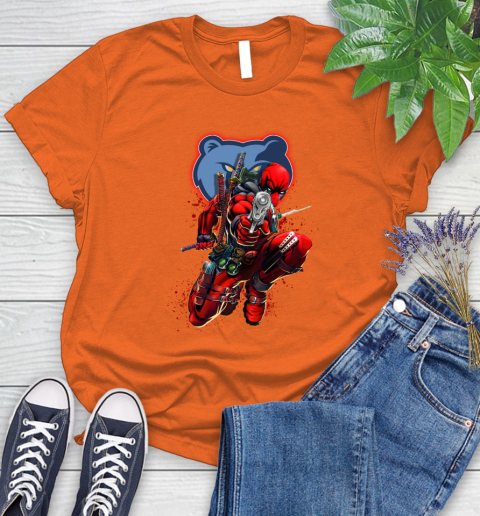 NBA Deadpool Marvel Comics Sports Basketball Memphis Grizzlies Women's T-Shirt 4