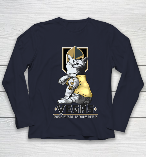 NHL My Cat Loves Vegas Golden Knights Hockey Youth Long Sleeve 2