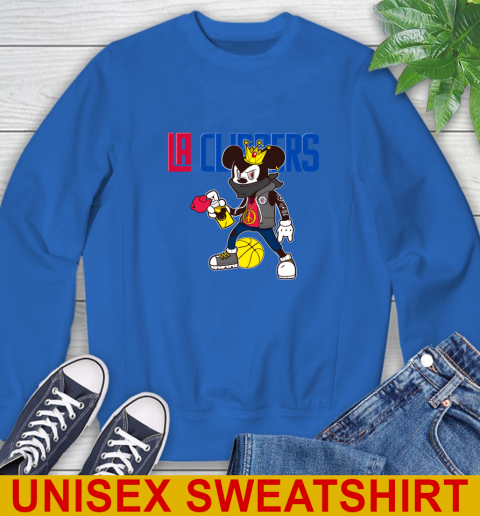 LA Clippers NBA Basketball Mickey Peace Sign Sports Sweatshirt 9