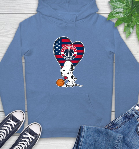 Washington Wizards NBA Basketball The Peanuts Movie Adorable Snoopy Hoodie 11