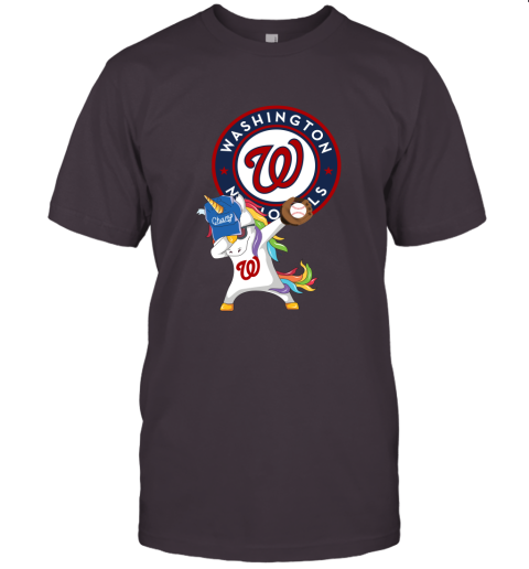 Hip Hop Dabbing Unicorn Flippin Love Washington Nationals Unisex Jersey Tee