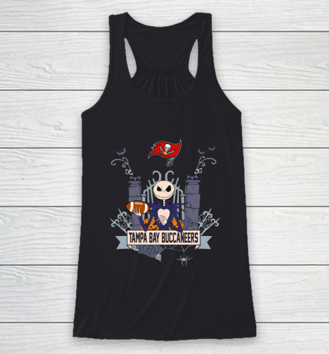 NFL Tampa Bay Buccaneers Football Jack Skellington Halloween Racerback Tank