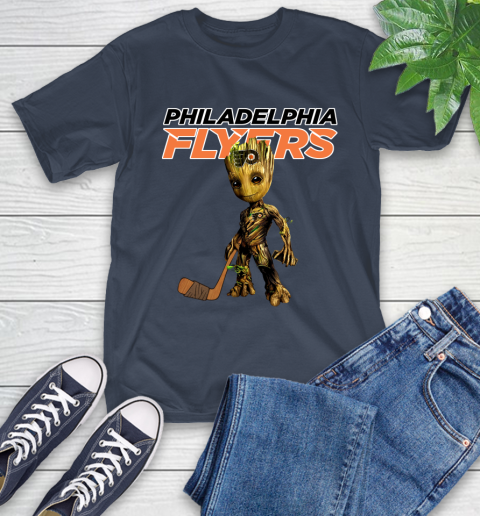 Philadelphia Flyers NHL Hockey Groot Marvel Guardians Of The Galaxy T-Shirt 4