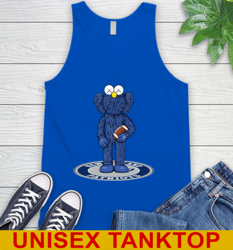 NFL Football New England Patriots Kaws Bff Blue Figure Shirt Tank Top 5