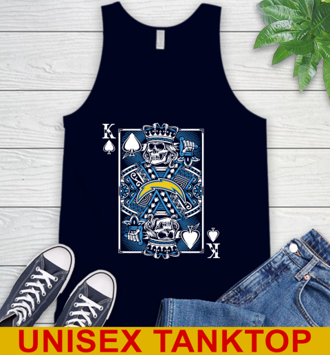 Los Angeles Chargers NFL Football The King Of Spades Death Cards Shirt Tank Top 2