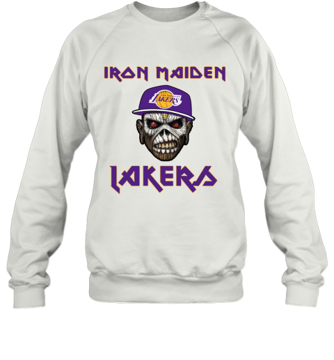 NBA Los Angeles Lakers Iron Maiden Rock Band Music Basketball Sweatshirt
