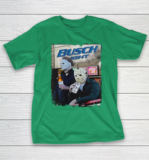 Michael Myers And Jason Voorhees Busch Light Halloween T-Shirt 5