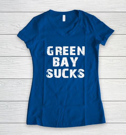 Green Bay Sucks Women's V-Neck T-Shirt 5