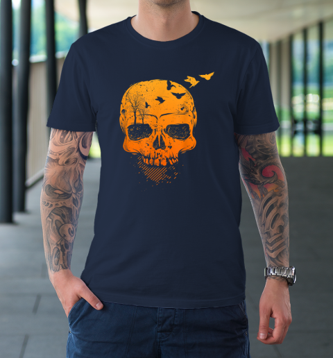 Halloween Skull Decor Vintage Gothic Costume T-Shirt 2