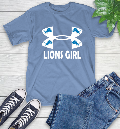 NFL Detroit Lions Girl Under Armour Football Sports T-Shirt 12