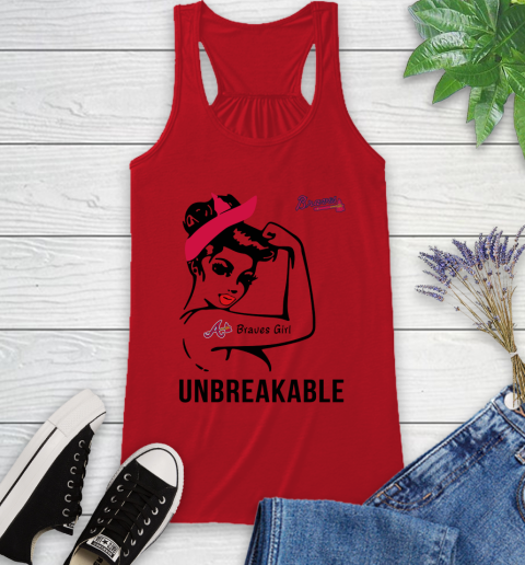 MLB Atlanta Braves Girl Unbreakable Baseball Sports Racerback Tank 4