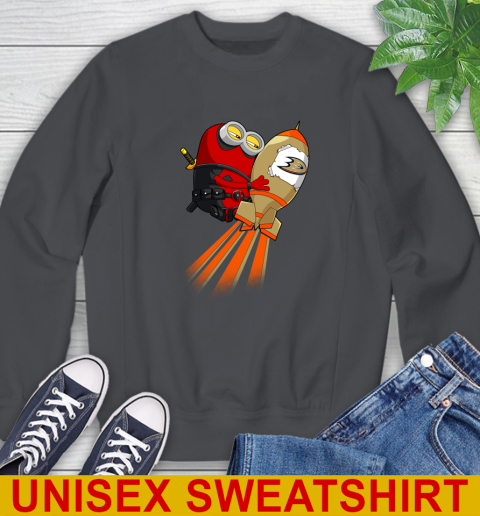 NHL Hockey Anaheim Ducks Deadpool Minion Marvel Shirt Sweatshirt 7