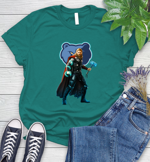 NBA Thor Avengers Endgame Basketball Memphis Grizzlies Women's T-Shirt 12