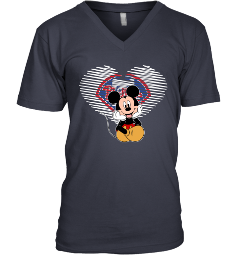 MLB Philadelphia Phillies The Heart Mickey Mouse Disney Baseball T Shirt 6Wjqwws2LZP v neck unisex 8 95 151514 front navy