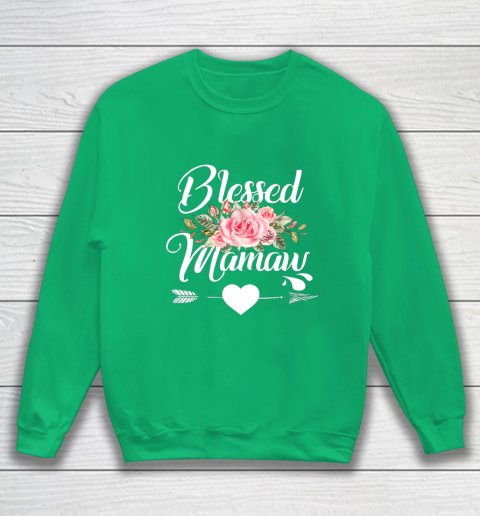Blessed Mamaw Thanksgiving Christmas Floral Gift For Grandma Sweatshirt 5
