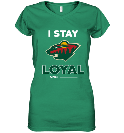 Minnesota Wild I Stay Loyal vu4u minnesota wild i stay loyal women v neck t shirt 39 front irish green