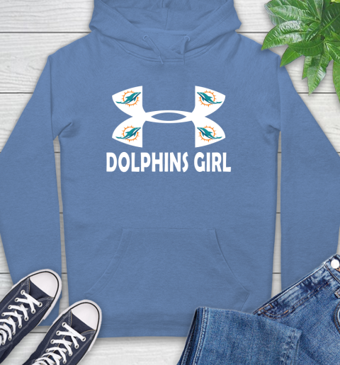 NFL Miami Dolphins Girl Under Armour Football Sports Hoodie 11