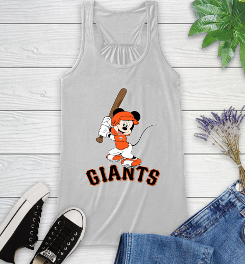 MLB Baseball San Francisco Giants Cheerful Mickey Mouse Shirt Racerback Tank 2