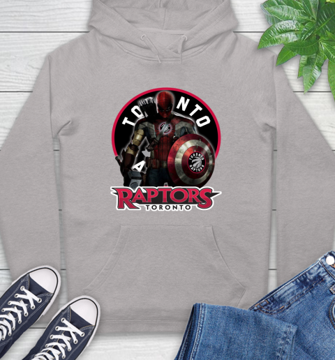 Toronto Raptors NBA Basketball Captain America Thor Spider Man Hawkeye Avengers Hoodie 12