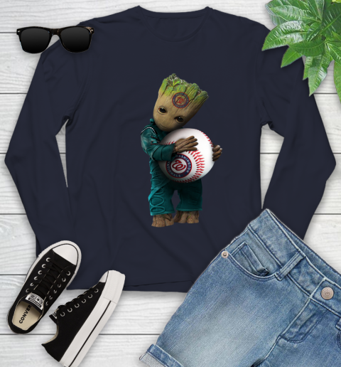 MLB Groot Guardians Of The Galaxy Baseball Sports Washington Nationals Youth Long Sleeve 3