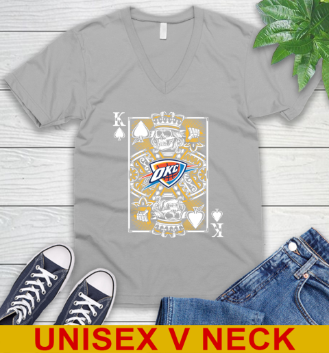 Oklahoma City Thunder NBA Basketball The King Of Spades Death Cards Shirt V-Neck T-Shirt 3