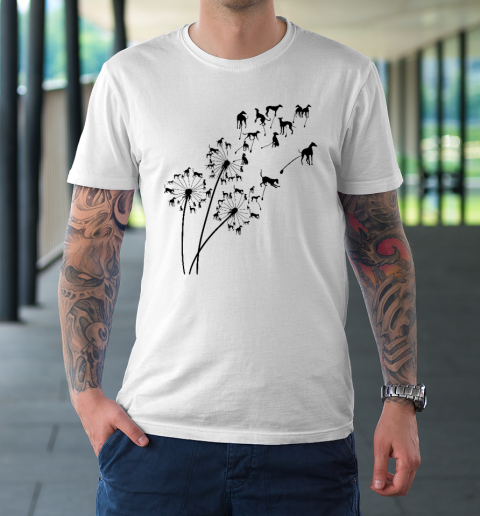 Dandelion Greyhound Flower, Floral Greyhound Tree T-Shirt