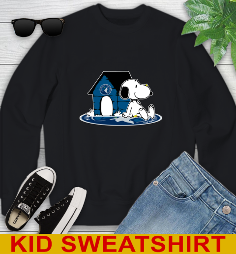 NBA Basketball Minnesota Timberwolves Snoopy The Peanuts Movie Shirt Youth Sweatshirt 2