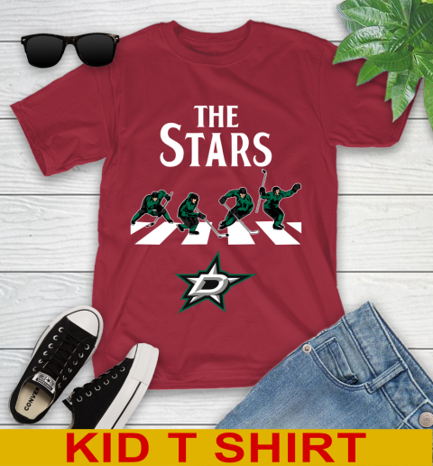 NHL Hockey Dallas Stars The Beatles Rock Band Shirt Youth T-Shirt 12