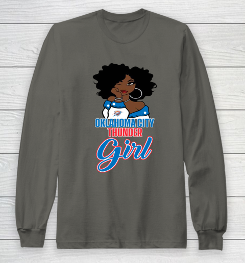 Oklahoma City Thunder Girl NBA Long Sleeve T-Shirt 8