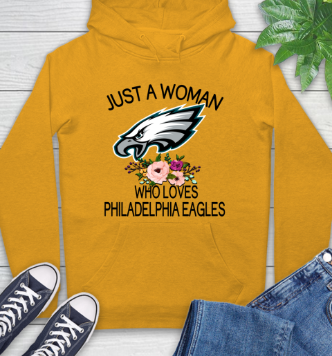 NFL Just A Woman Who Loves Philadelphia Eagles Football Sports Hoodie 2