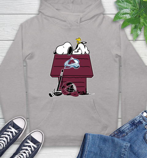 Colorado Avalanche NHL Hockey Snoopy Woodstock The Peanuts Movie Hoodie 12